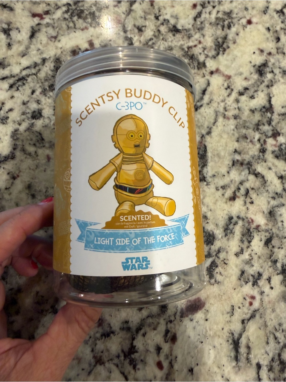 Scentsy C-3PO Buddy Clip - Gold and Blue Accent